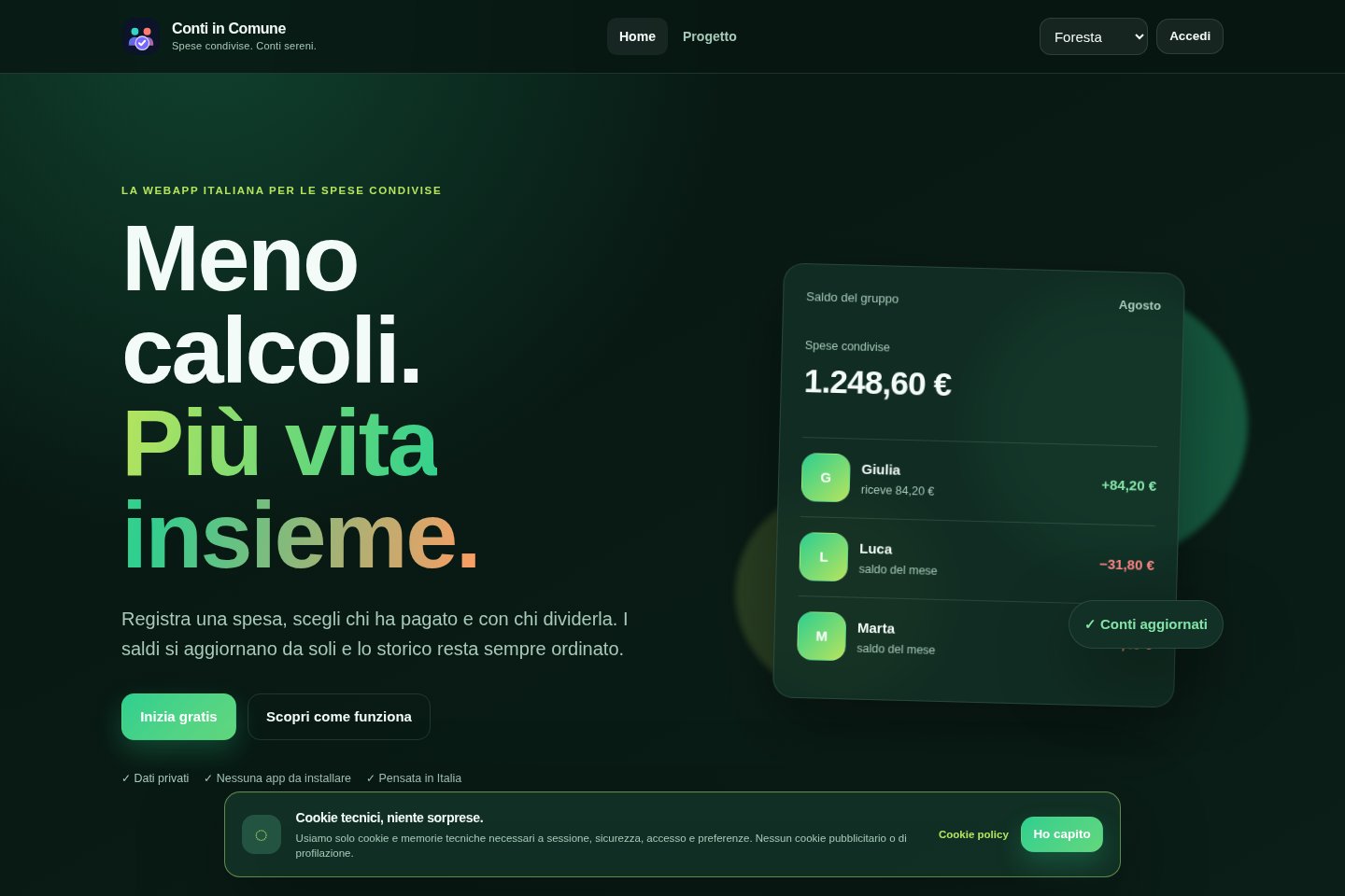 Anteprima di Conti in Comune